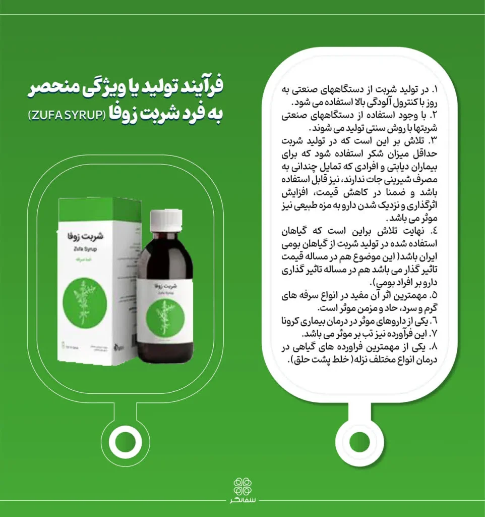 فرآیند تولید و ویژگی منحصربهفرد شربت زوفا شفانگر